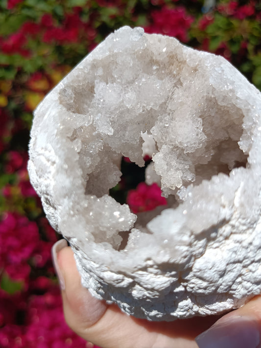 Quartz Crystal Geode Sphere