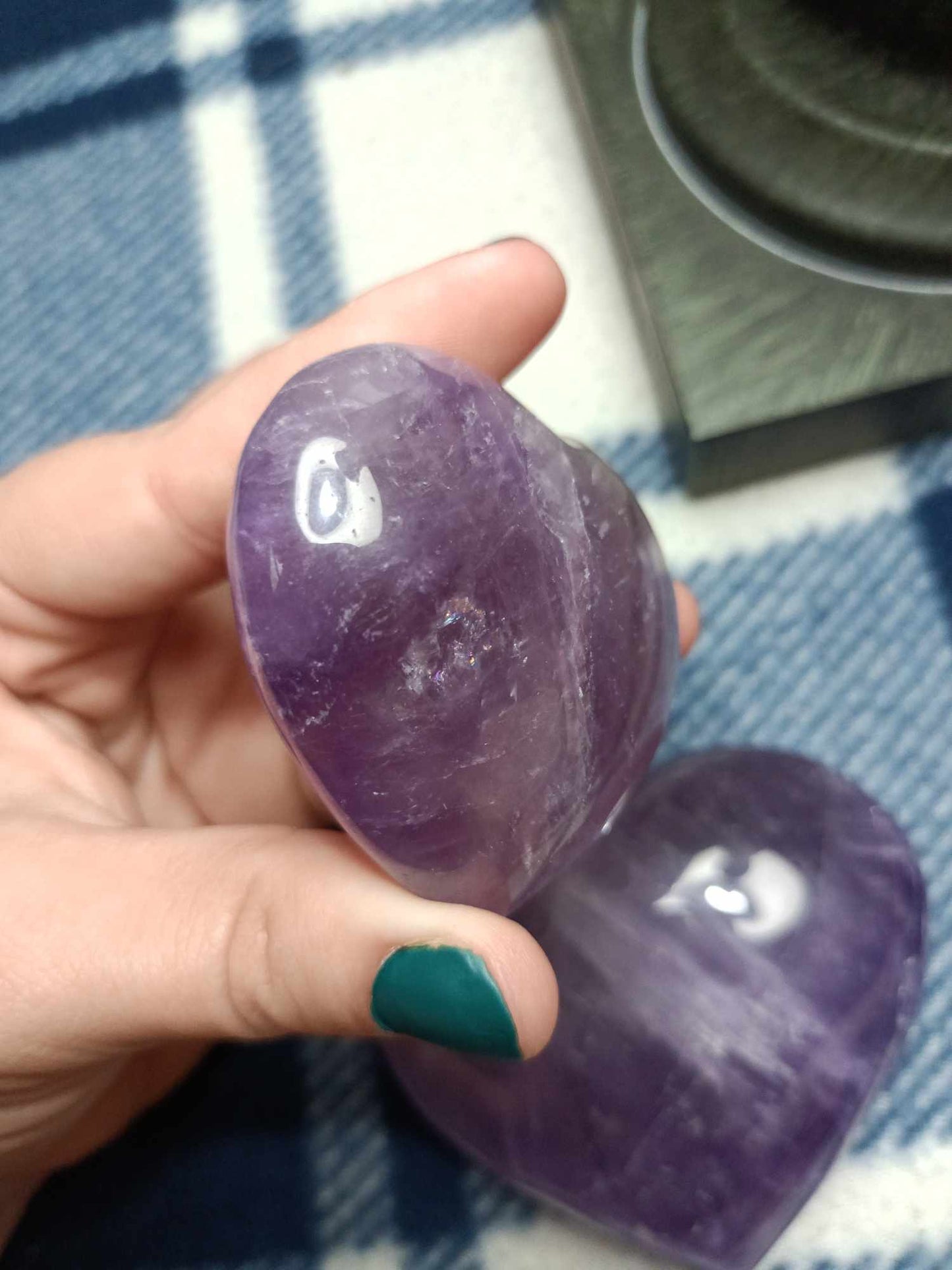 Amethyst crystal heart