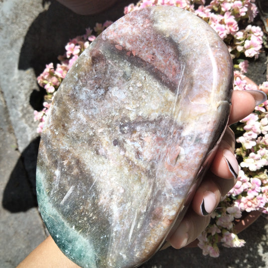 Ocean Jasper Crystal Bowl ovular shaped