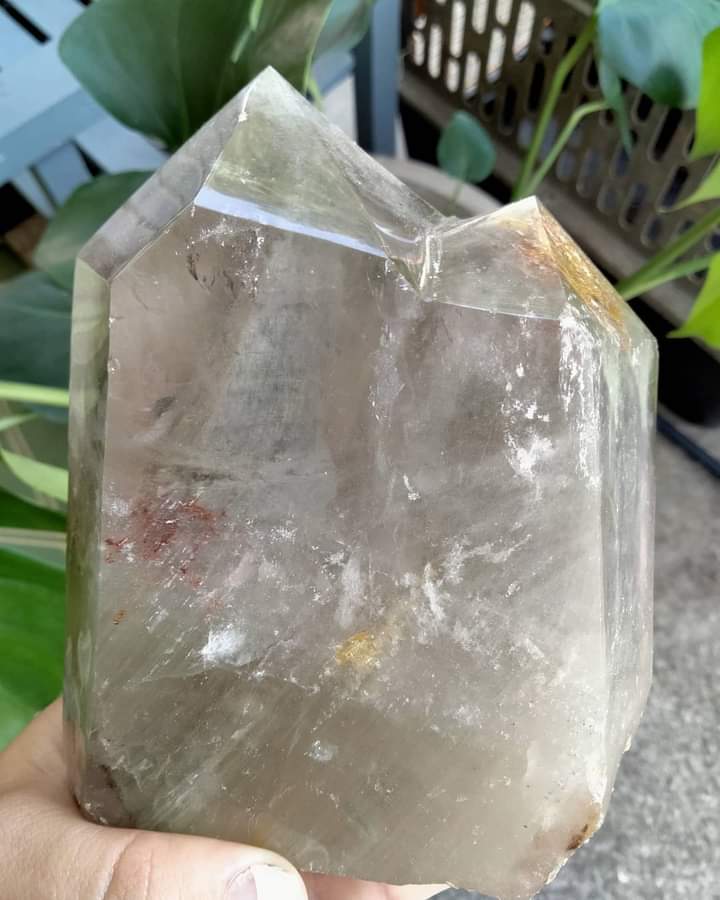 Garden Quartz Crystal Double Tower