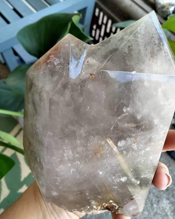 Garden Quartz Crystal Double Tower