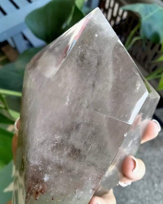 Garden Quartz Crystal Double Tower