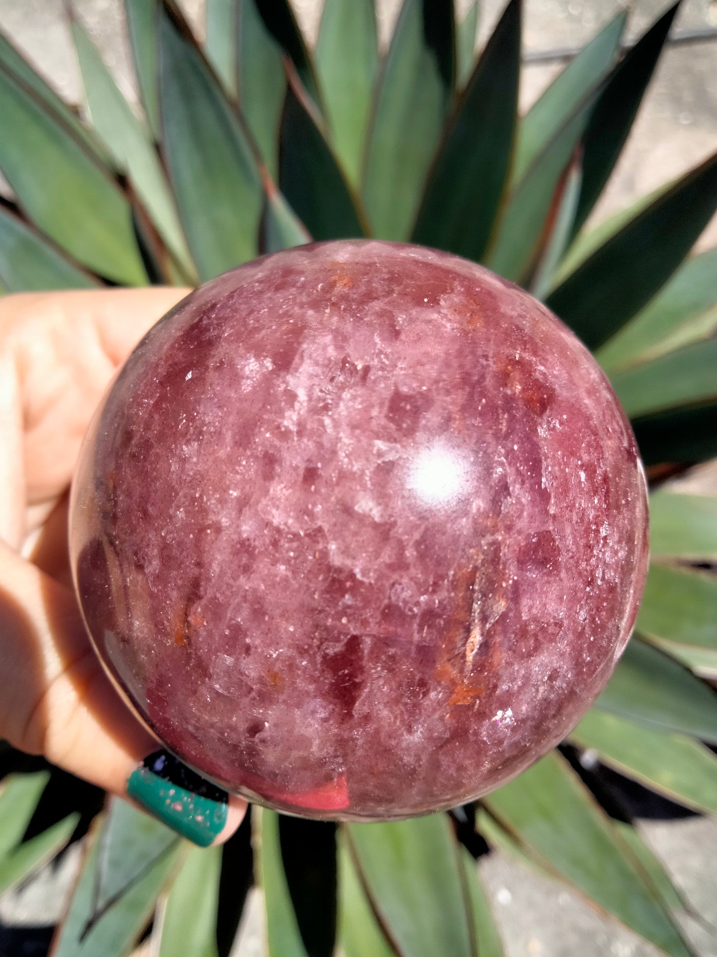Strawberry Quartz Crystal Sphere