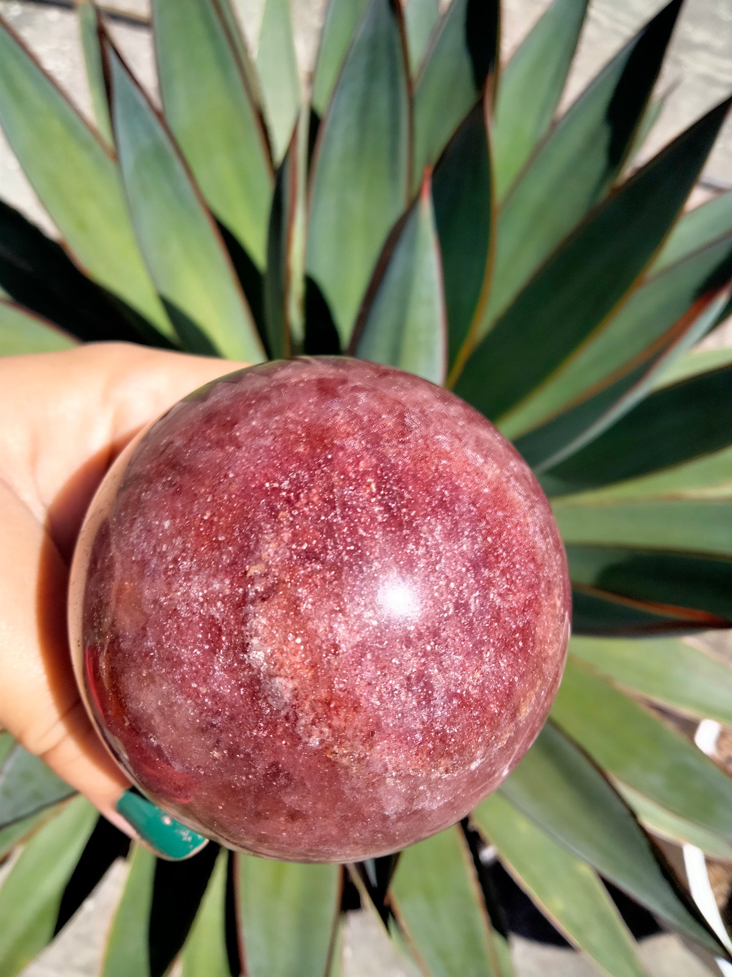 Strawberry Quartz Crystal Sphere