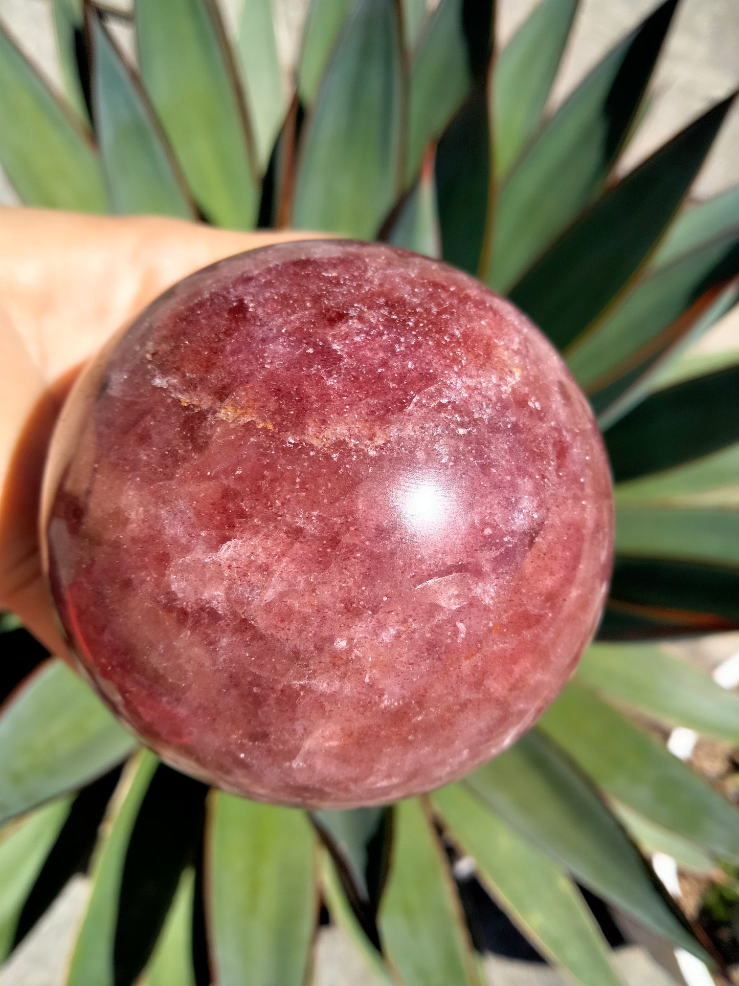 Strawberry Quartz Crystal Sphere
