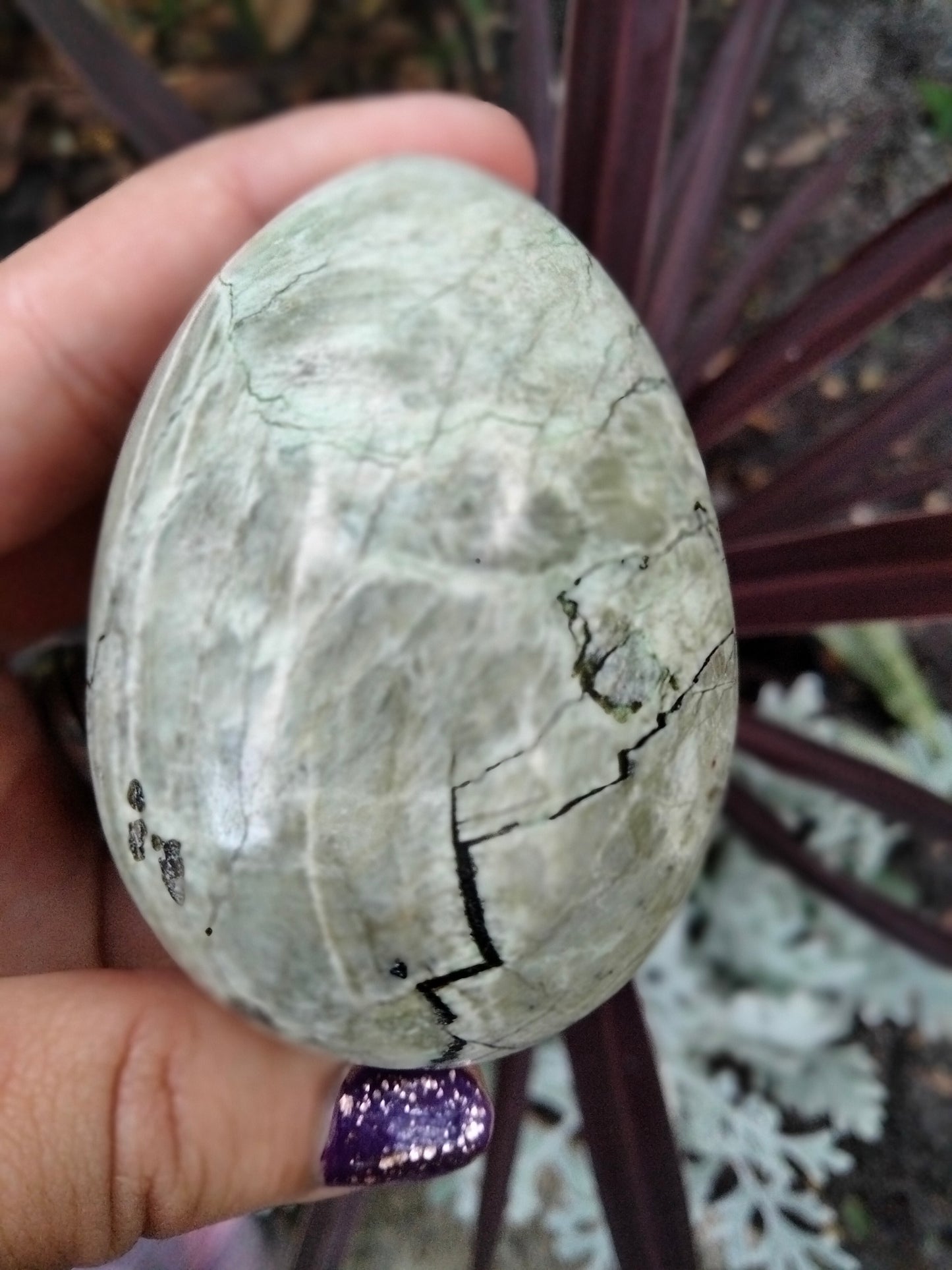 Green Moonstone Crystal Egg