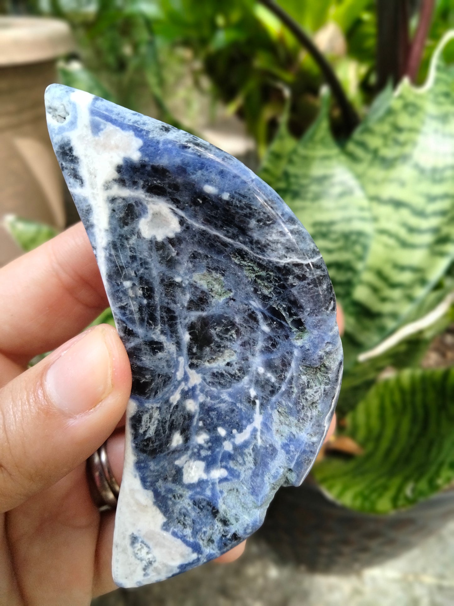 Sodalite Moon Bowl