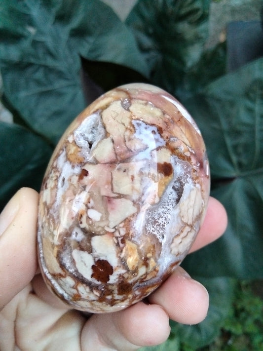 Ibis Jasper PalmStone with cave Druzy