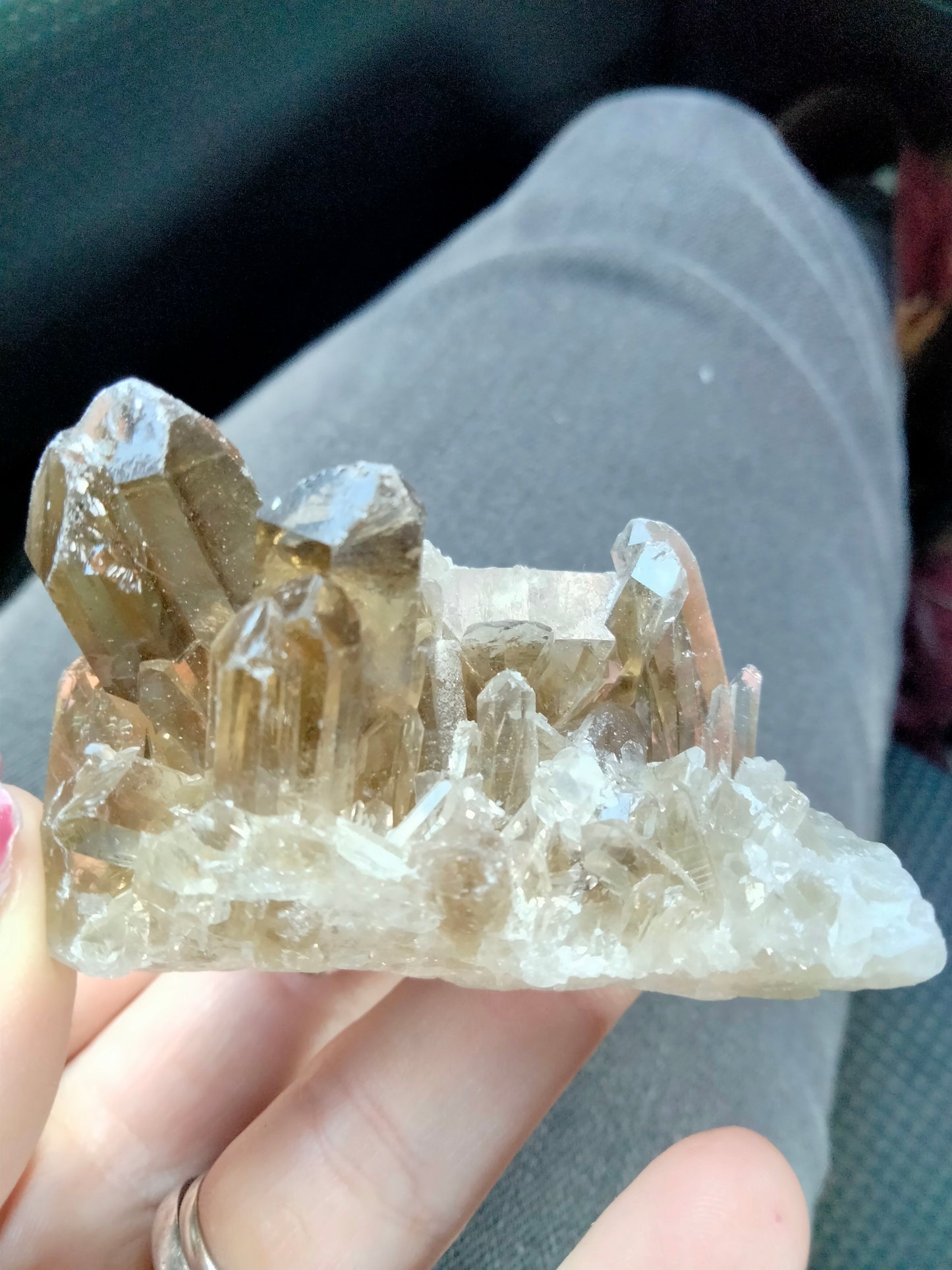Smokey Citrine Raw Cluster with azeztulite infusion