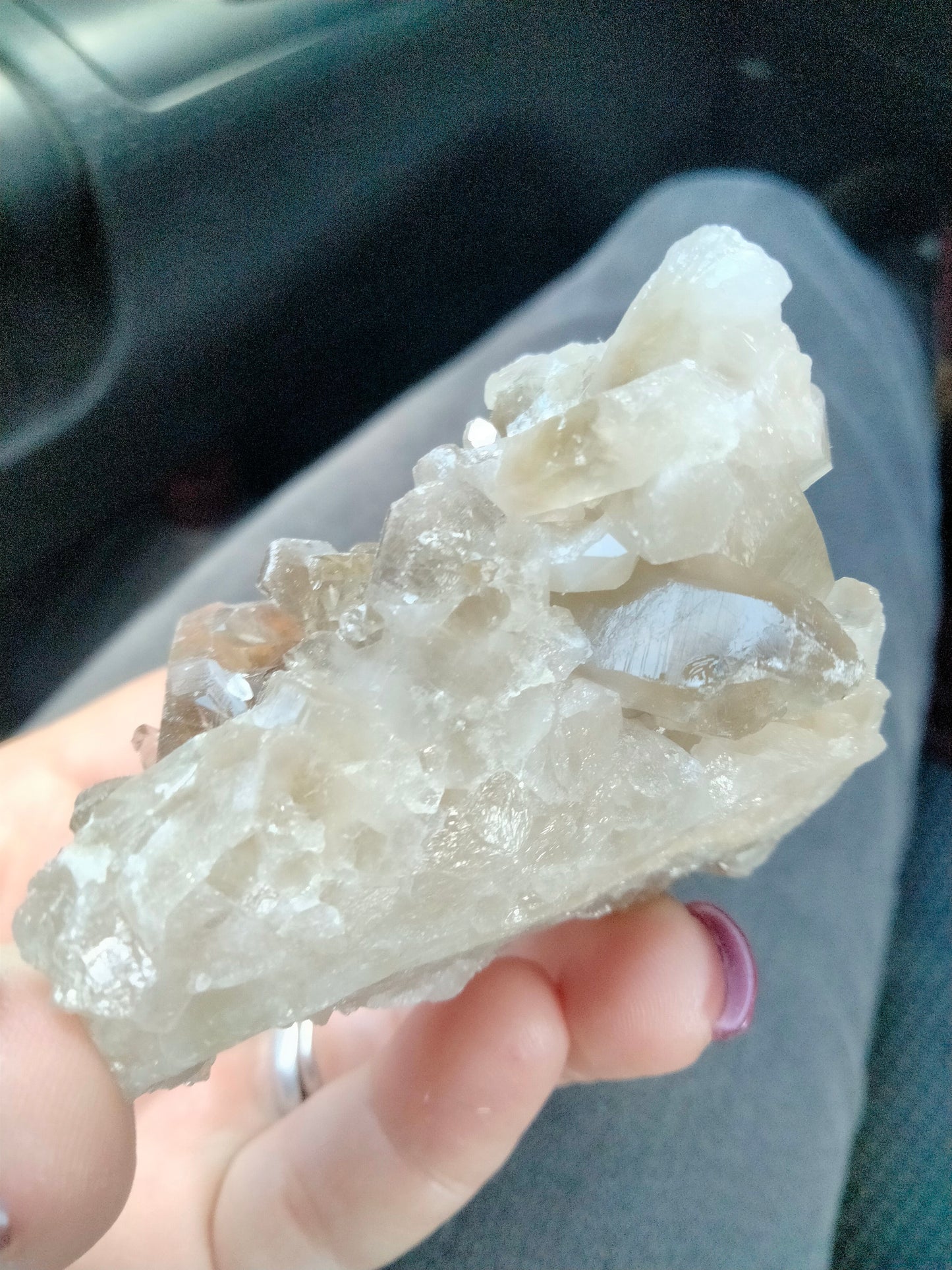 Smokey Citrine Raw Cluster with azeztulite infusion