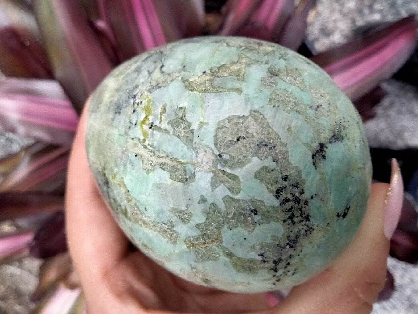 Green Moonstone Crystal Egg