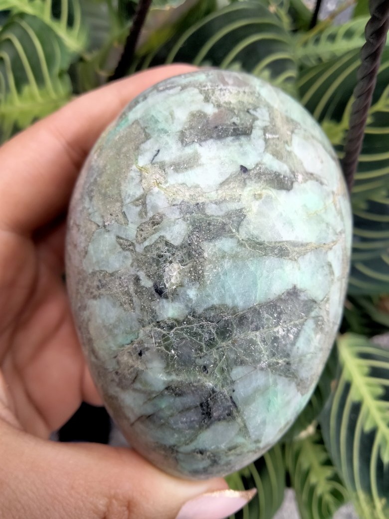 Green Moonstone Crystal Egg