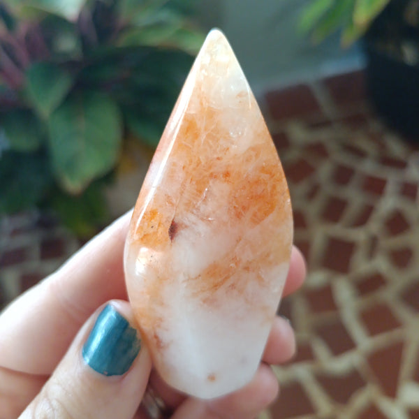 Fire Quartz Teardrop Freeform