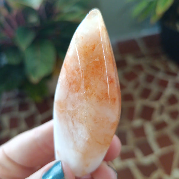 Fire Quartz Teardrop Freeform