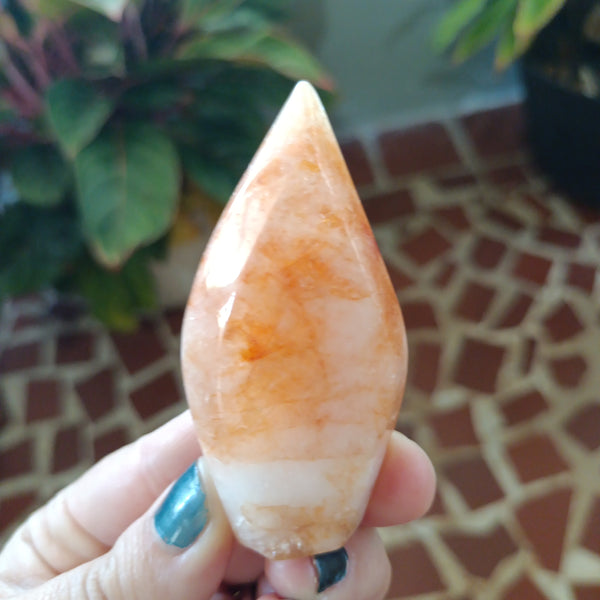 Fire Quartz Teardrop Freeform