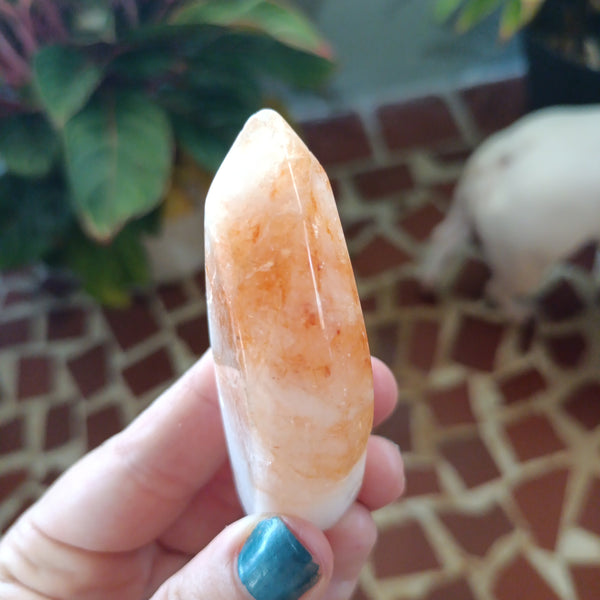 Fire Quartz Teardrop Freeform