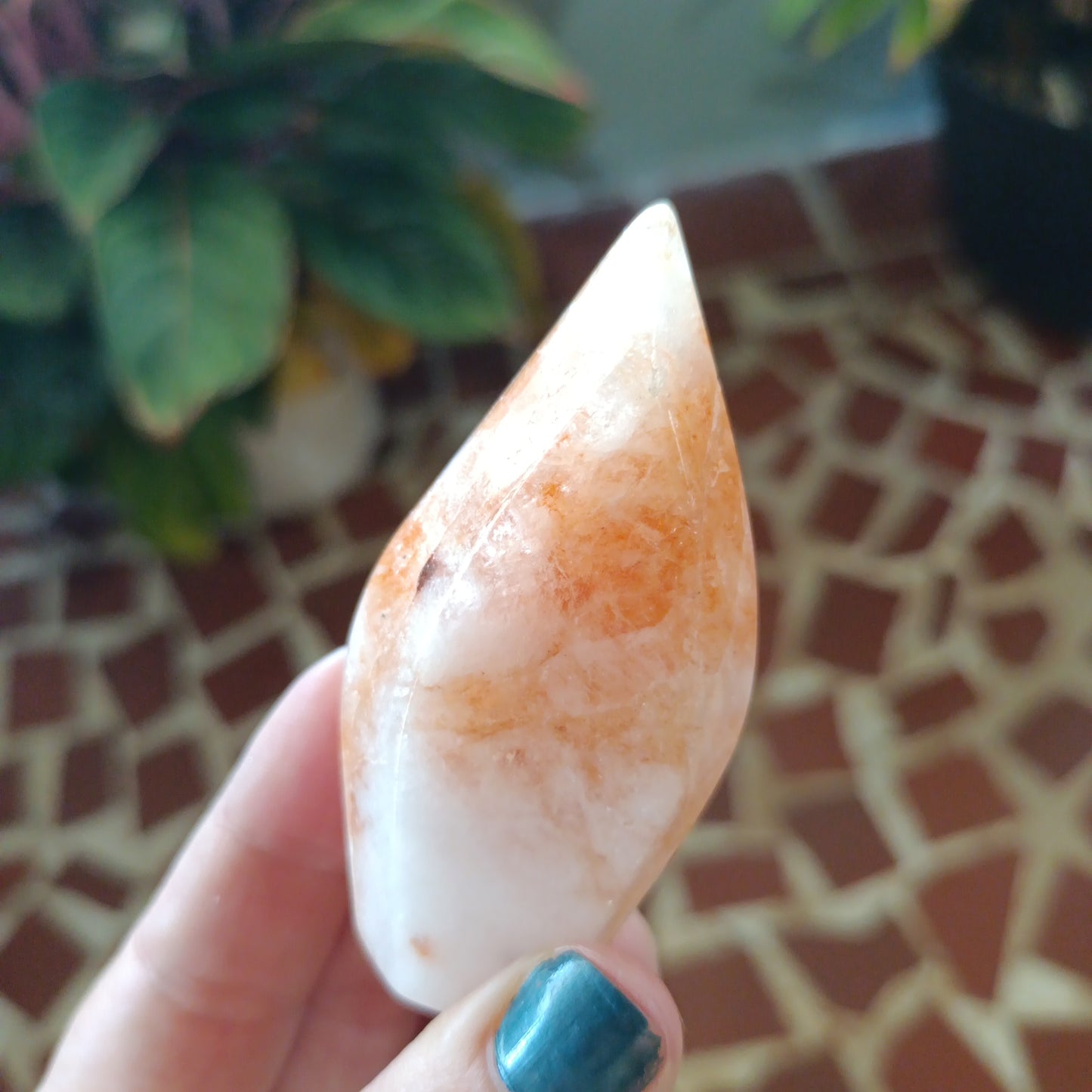 Fire Quartz Teardrop Freeform