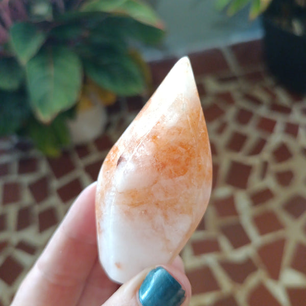 Fire Quartz Teardrop Freeform