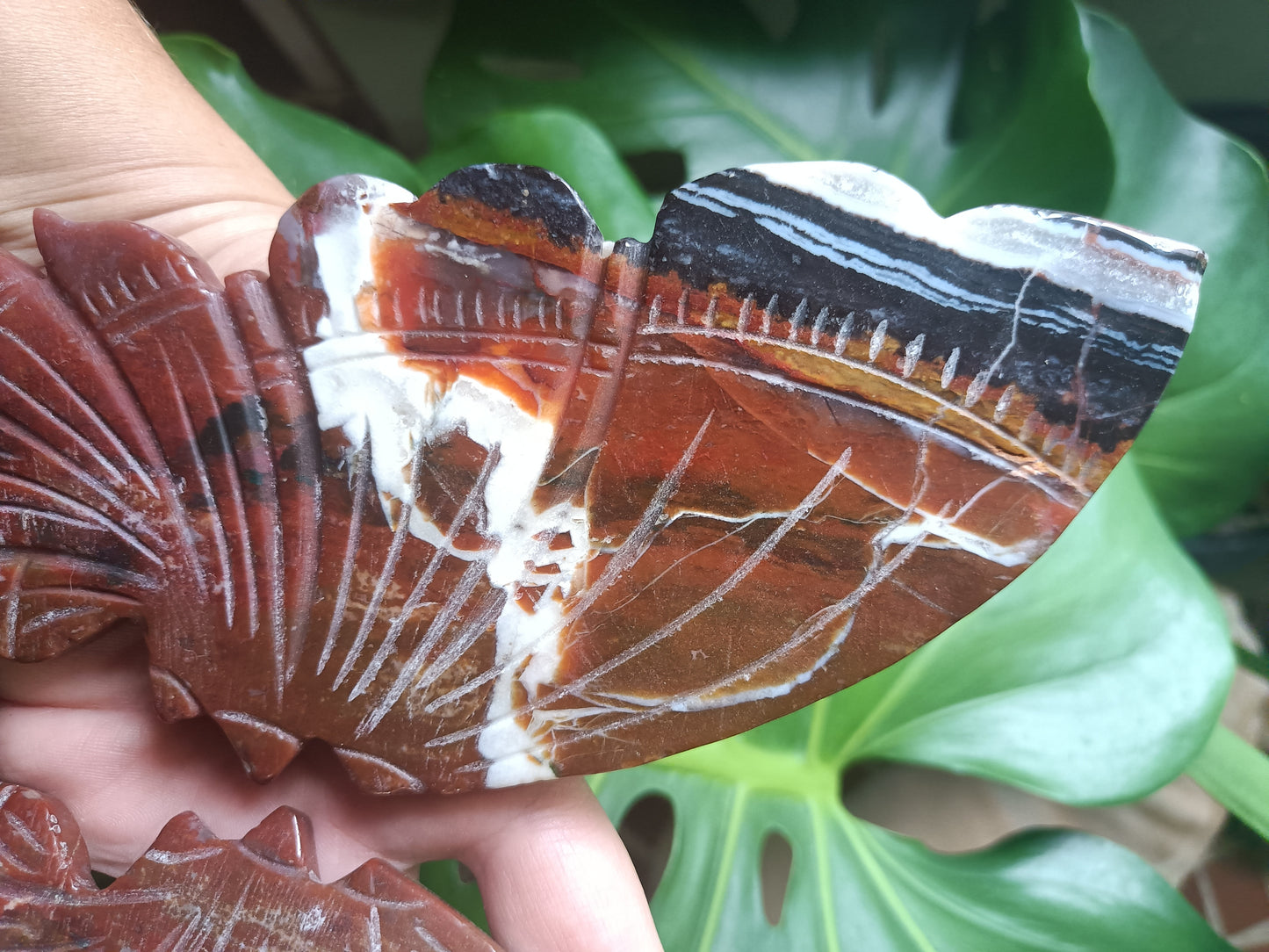 Agate Crystal Butterfly Carving with stand