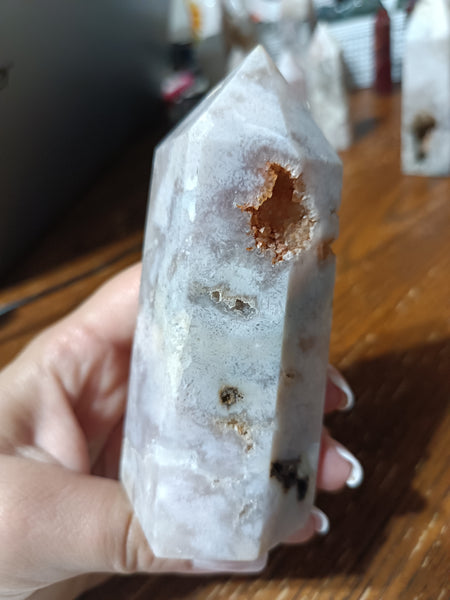 Blue Amethyst with numerous Cave Druzy