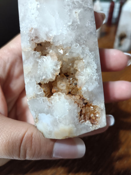 Blue Amethyst with numerous Cave Druzy