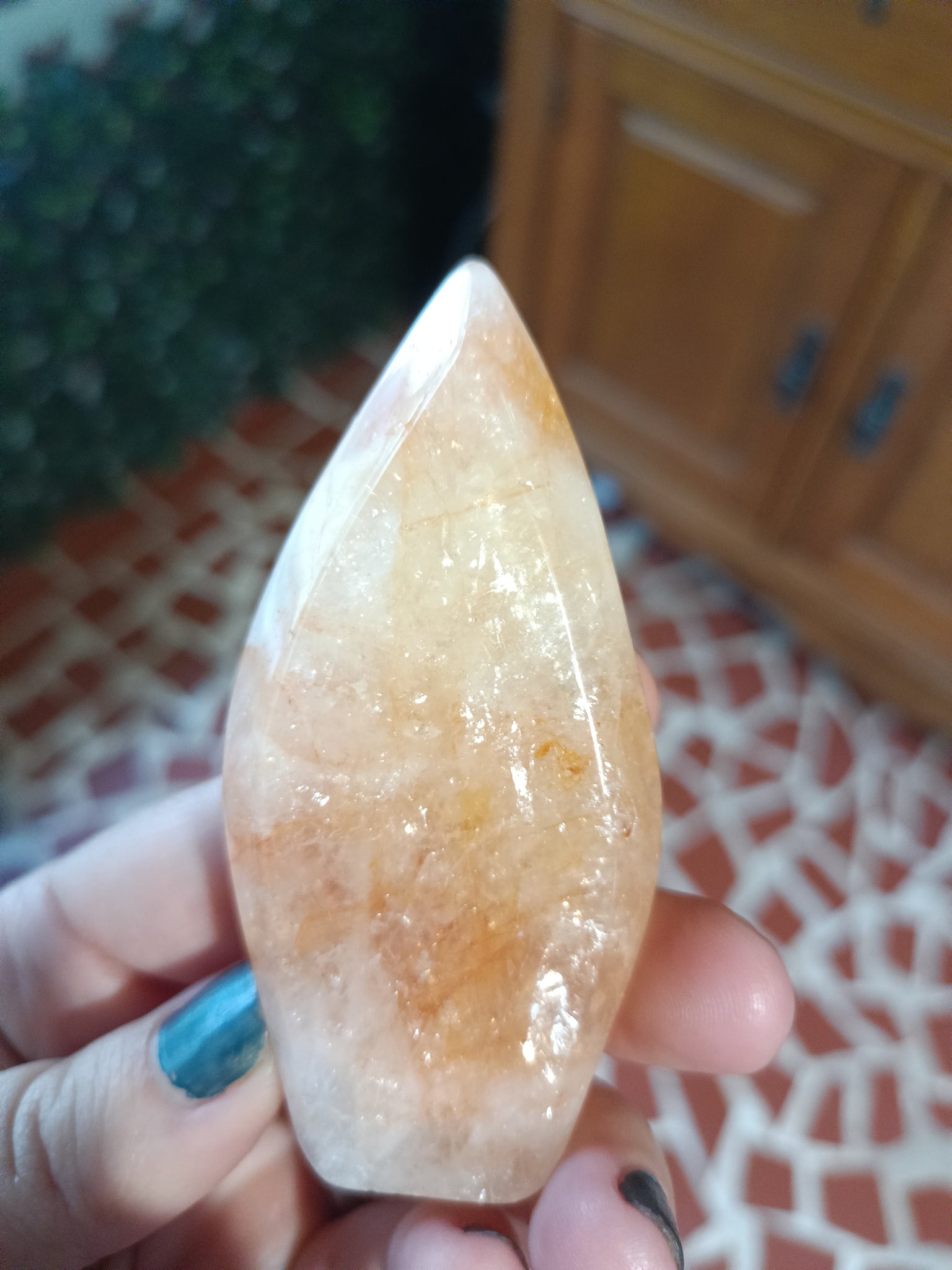 Fire Quartz Teardrop Freeform B