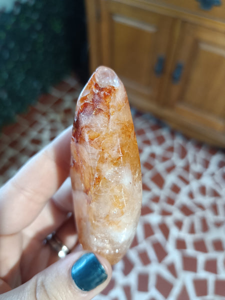 Fire Quartz Teardrop Freeform