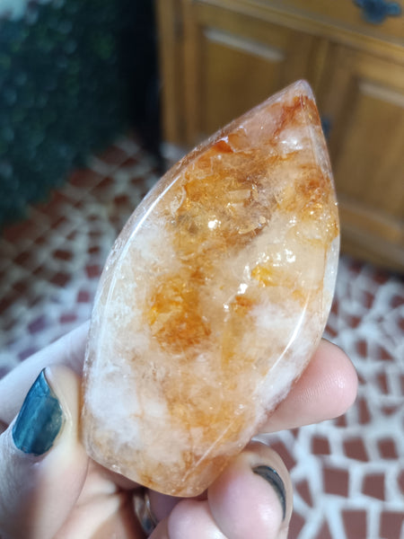 Fire Quartz Teardrop Freeform