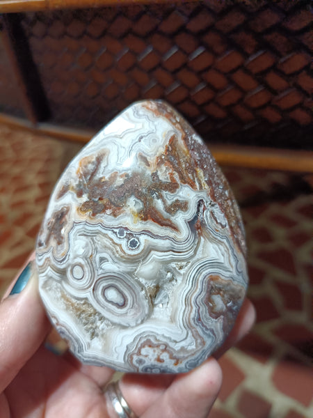 Crazy Laced Agate Teardrop Freeform