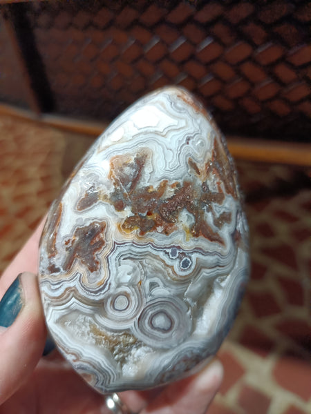 Crazy Laced Agate Teardrop Freeform