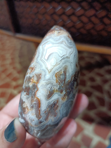 Crazy Laced Agate Teardrop Freeform