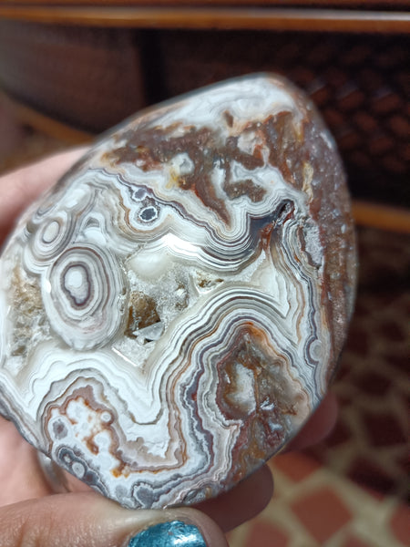 Crazy Laced Agate Teardrop Freeform