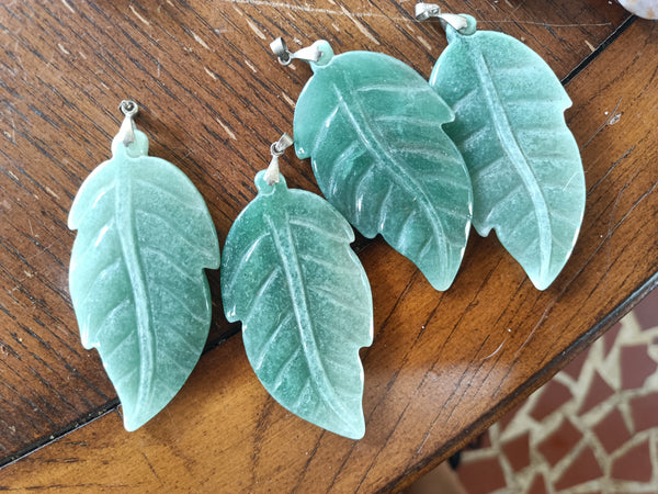 Green Adventurine Crystal Leaf