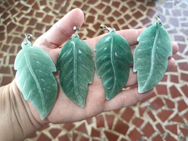 Green Adventurine Crystal Leaf