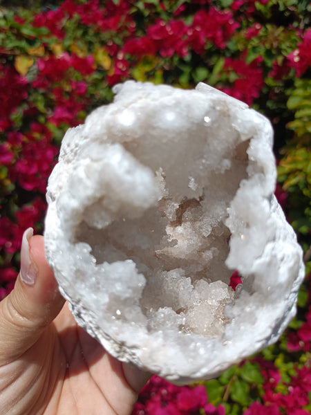 Quartz Crystal Geode Sphere