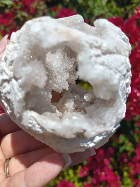 Quartz Crystal Geode Sphere