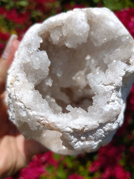 Quartz Crystal Geode Sphere