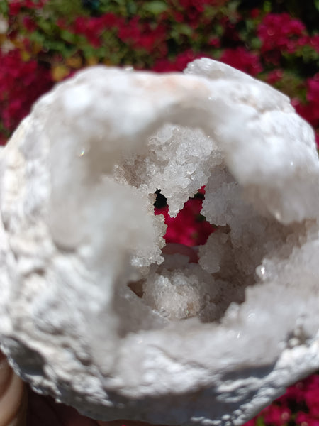 Quartz Crystal Geode Sphere