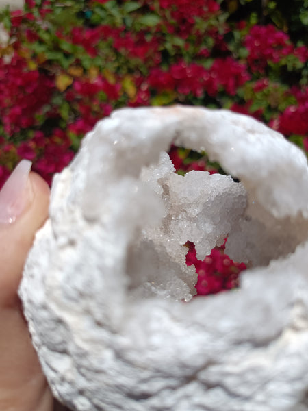 Quartz Crystal Geode Sphere