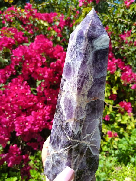 Amethyst Tower Chevron druzy Large!