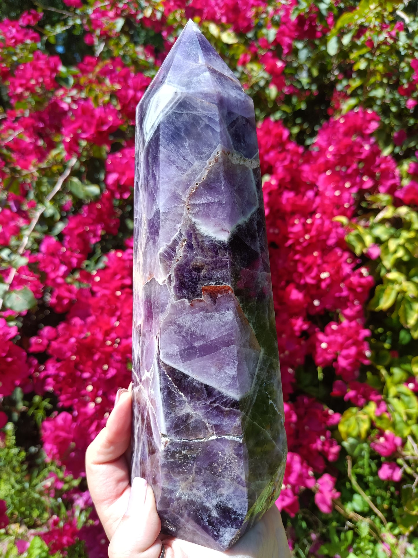 Amethyst Tower Chevron druzy Large!