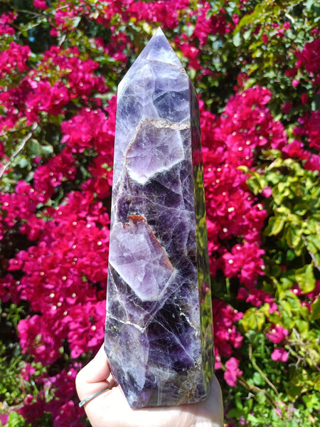 Amethyst Tower Chevron druzy Large!