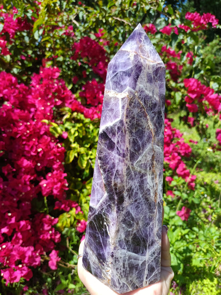 Amethyst Tower Chevron druzy Large!