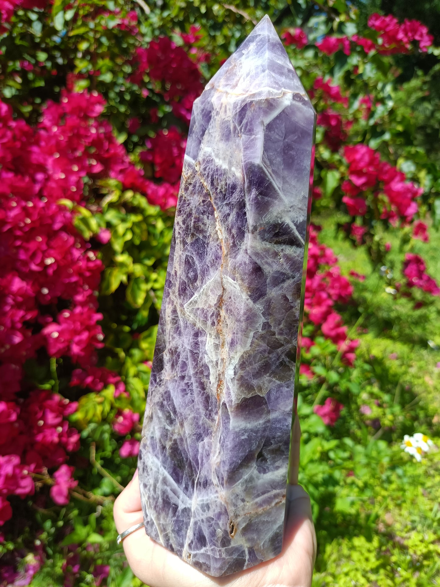 Amethyst Tower Chevron druzy Large!