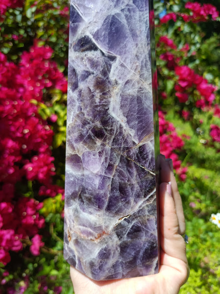 Amethyst Tower Chevron druzy Large!