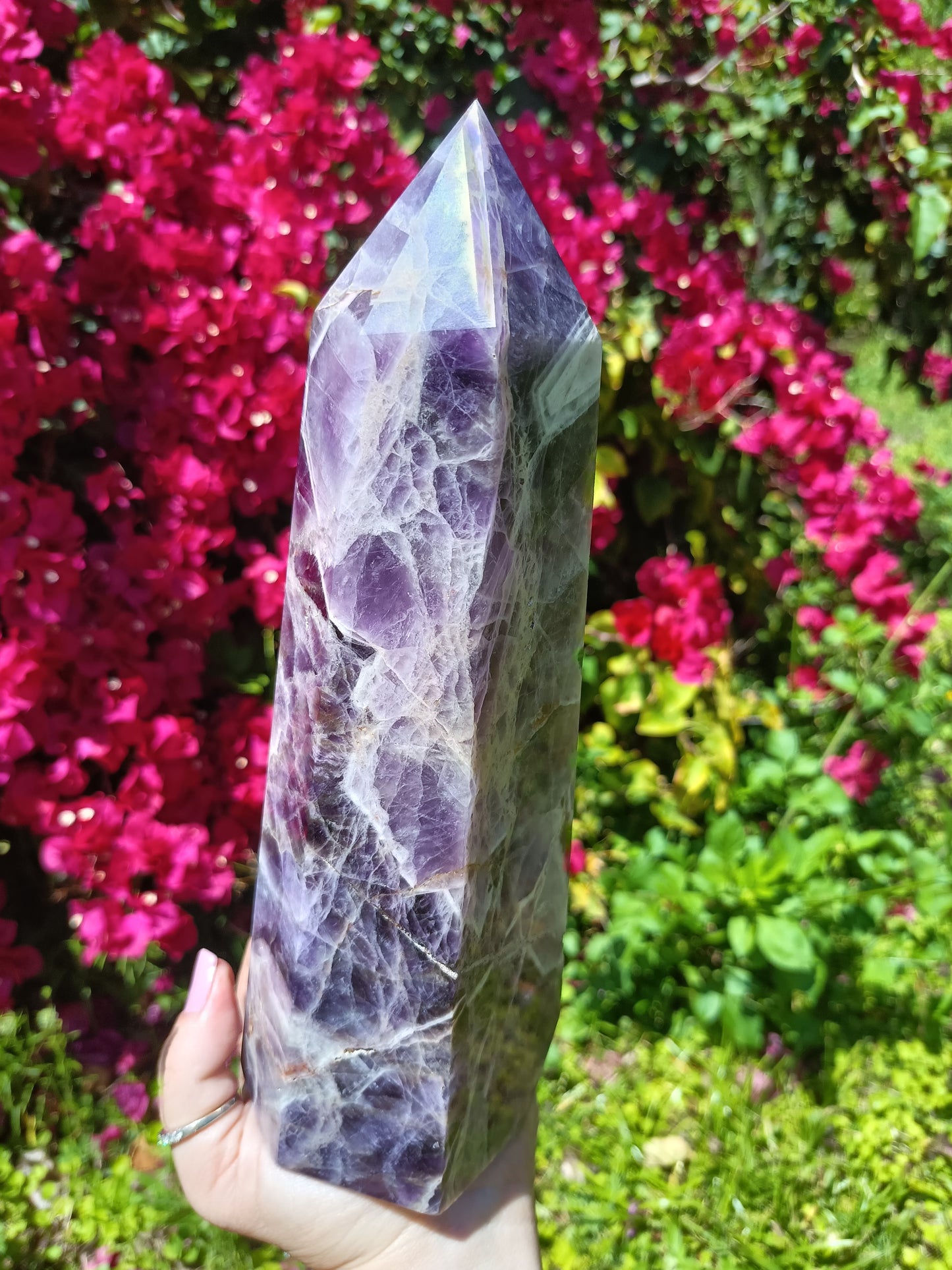 Amethyst Tower Chevron druzy Large!