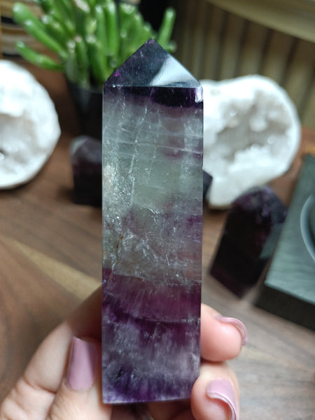 Watermelon Fluorite Tower