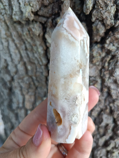 Pink Amythyst Tower with Chalcedony infusion