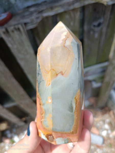 Pastel Jasper, Polychrome Jasper Stone Tower, Dessert Jasper Rock Polished specimen Crystal Point