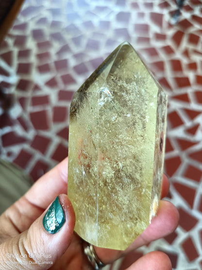 Citrine & Smokey Quartz phantoms, rainbows, freeform